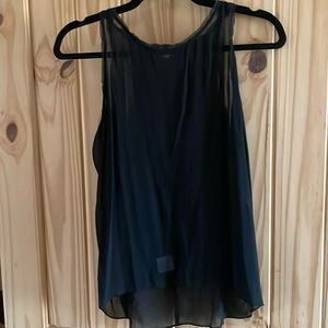 Helmut Lang black sheer tank top